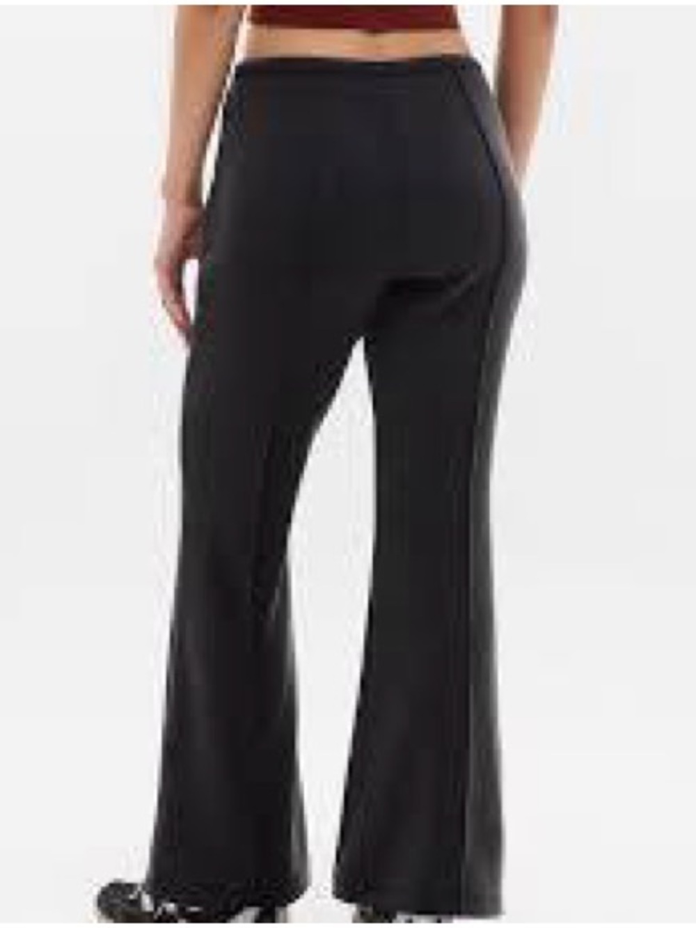 ATHLETA Seasoft Pintuck Mid Rise Flare Pant - Grey/Blue